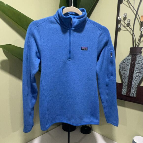 Patagonia Sweaters - Patagonia Better Sweater Pullover Women's XS Blue 1/4 Zip Mock Neck